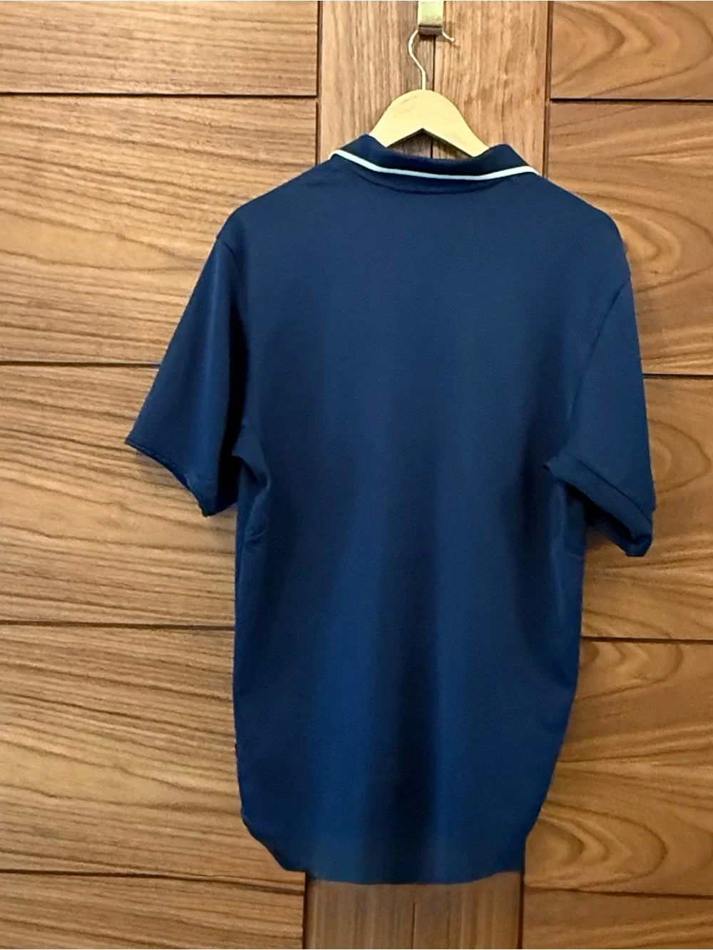 Nike FIT DRY Men's Navy Polo Shirt with Contrast Trim Large
